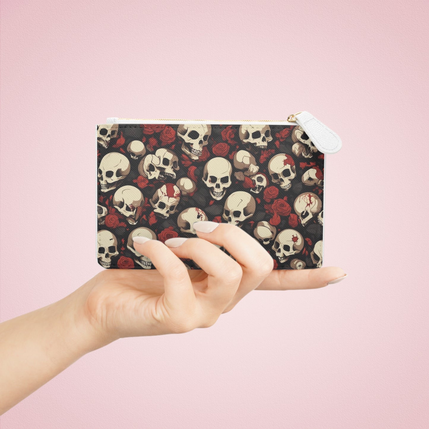 Skulls & Roses Mini Clutch Bag