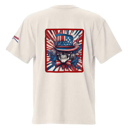 American Patriot Pump Cover Oversized faded t-shirt