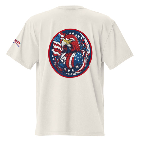 American Patriot Pump Cover Oversized faded t-shirt